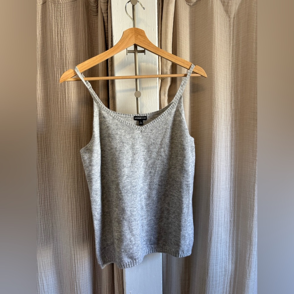 Minnie Rose 100% Cashmere Tank- Large